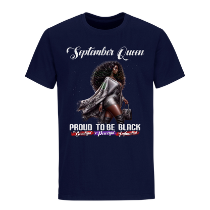 PROUD TO BE BLACK SEPTEMBER QUEEN UNISEX SHIRT