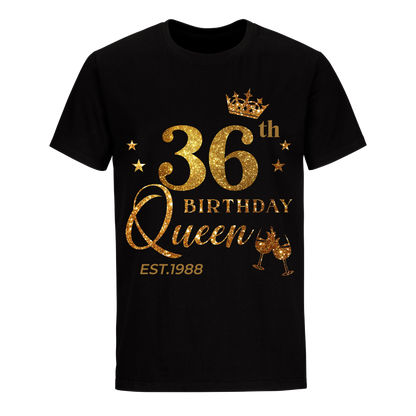 QUEEN 36TH 1988 BIRTHDAY UNISEX SHIRT