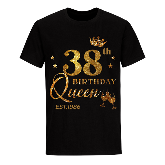 QUEEN 38TH 1986 BIRTHDAY UNISEX SHIRT