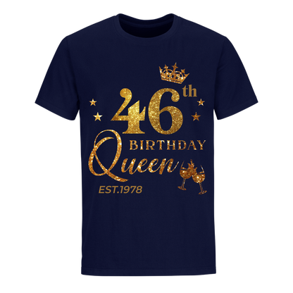 QUEEN 46TH 1978 BIRTHDAY UNISEX SHIRT