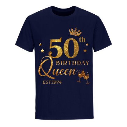 QUEEN 50TH 1974 BIRTHDAY UNISEX SHIRT