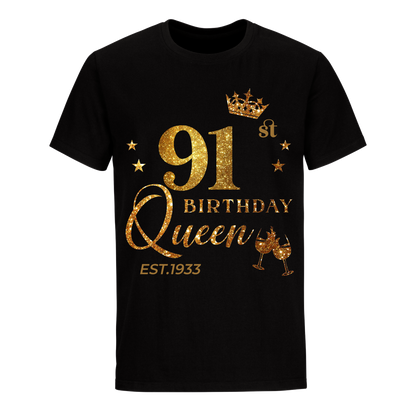 QUEEN 91ST 1933 BIRTHDAY UNISEX SHIRT