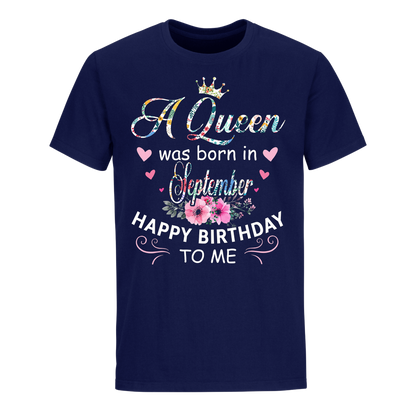 QUEEN BORN SEPTEMBER UNISEX SHIRT