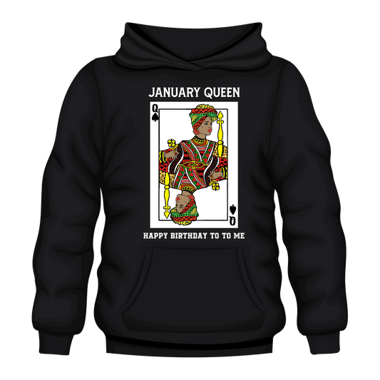 Queen Card January Hooded Unisex Sweatshirt