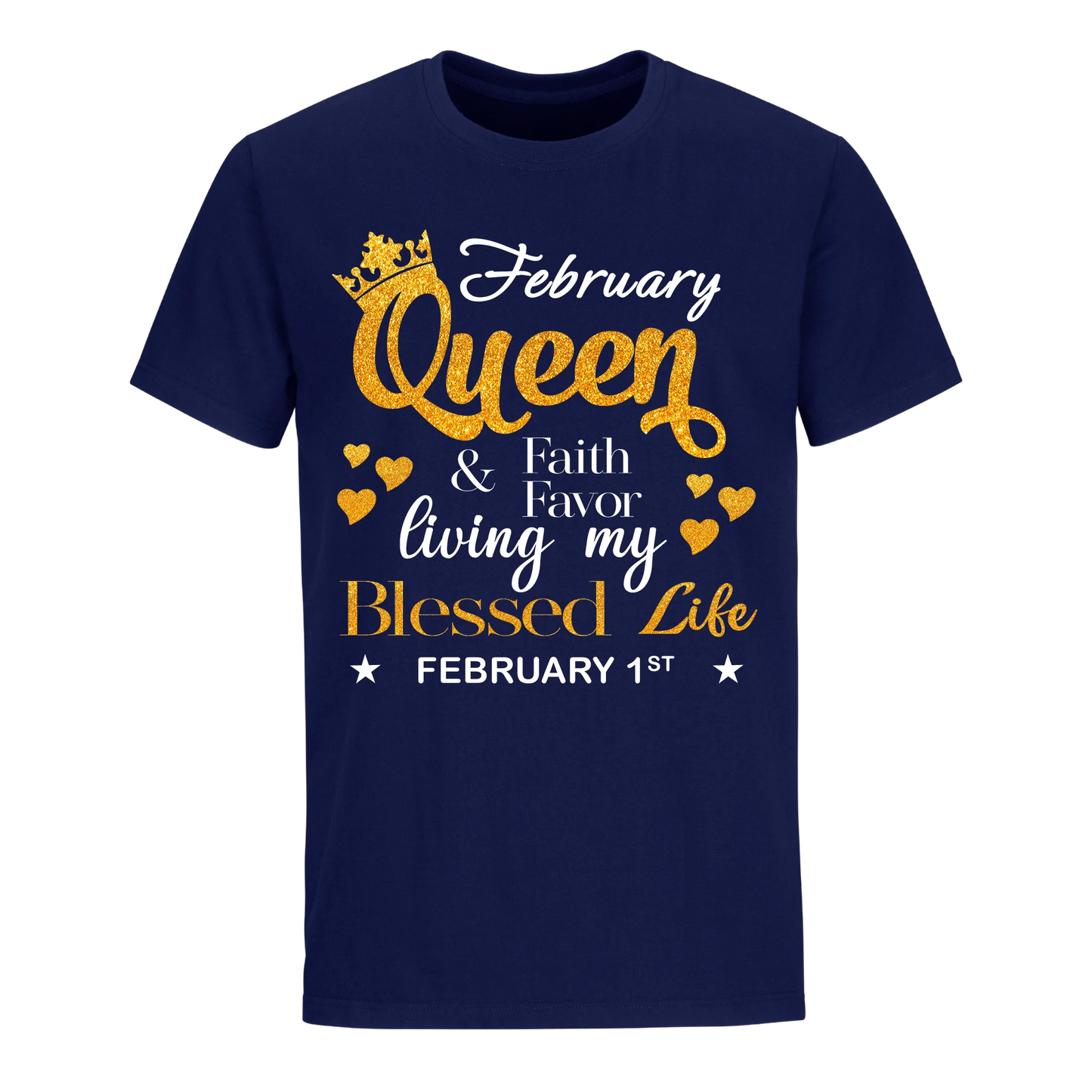 QUEEN FAITH AND FAVOUR FEBRUARY 1ST UNISEX SHIRT