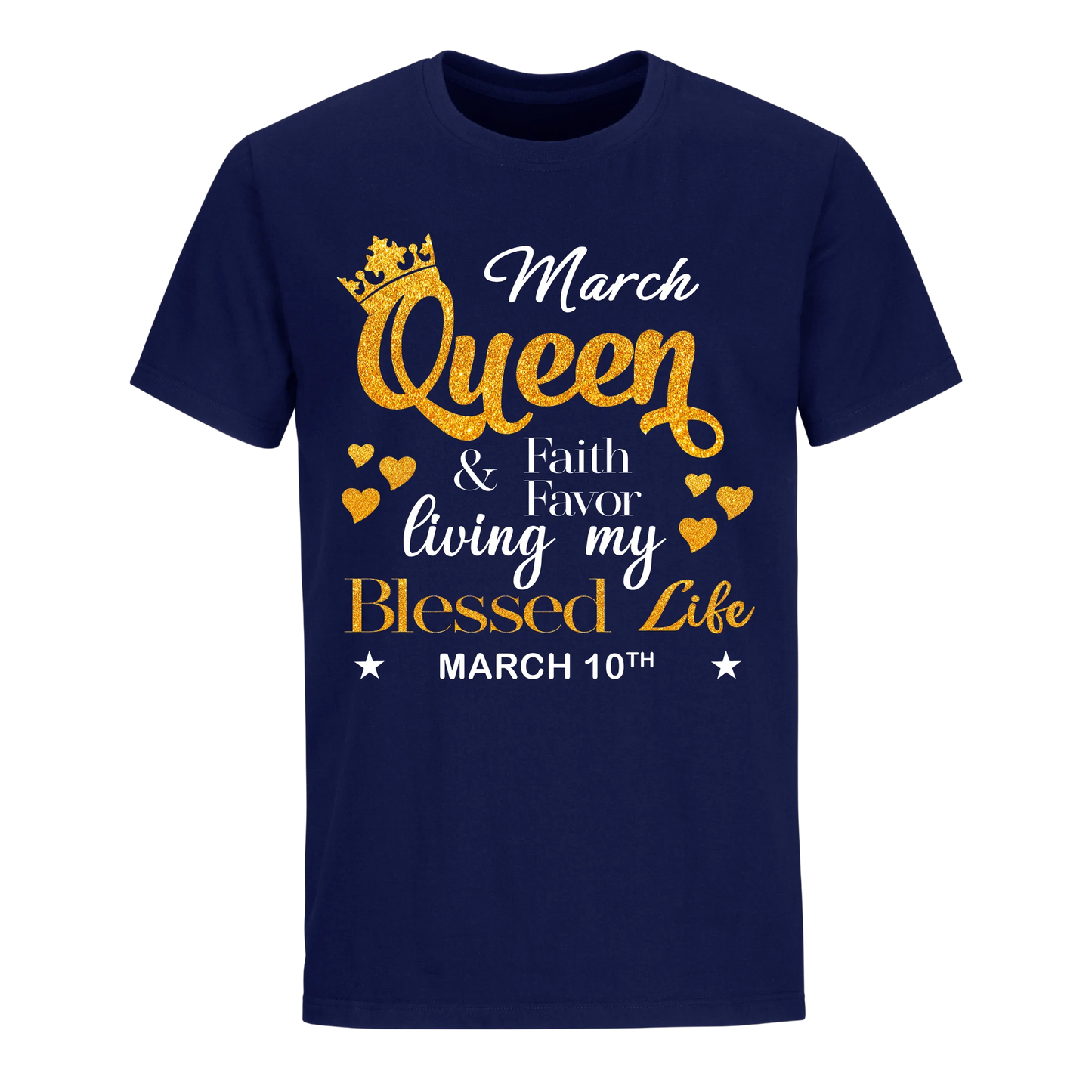 QUEEN FAITH AND FAVOUR MARCH 10TH UNISEX SHIRT