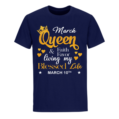 QUEEN FAITH AND FAVOUR MARCH 10TH UNISEX SHIRT