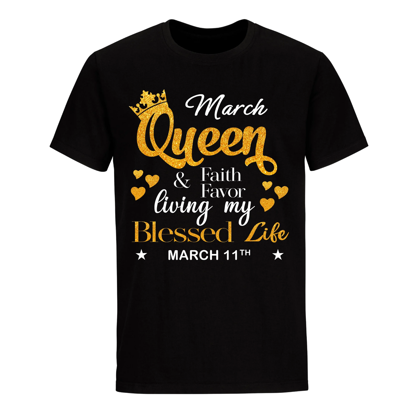 QUEEN FAITH AND FAVOUR MARCH 11TH UNISEX SHIRT