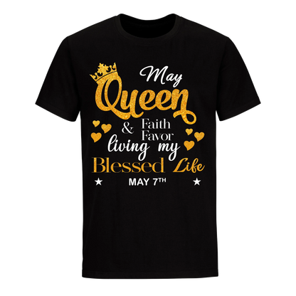 QUEEN FAITH AND FAVOUR MAY 7TH UNISEX SHIRT