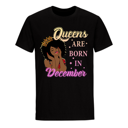 QUEENS BORN DECEMBER UNISEX SHIRT