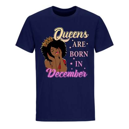 QUEENS BORN DECEMBER UNISEX SHIRT