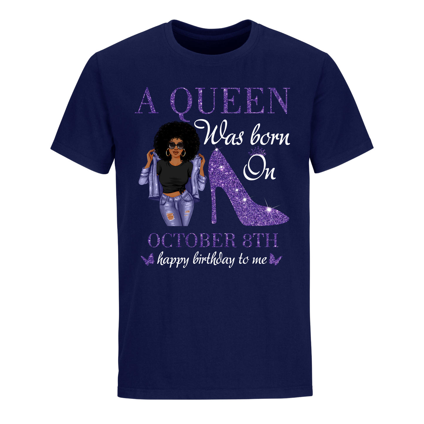 QUEEN WAS BORN OCTOBER 08 UNISEX SHIRT