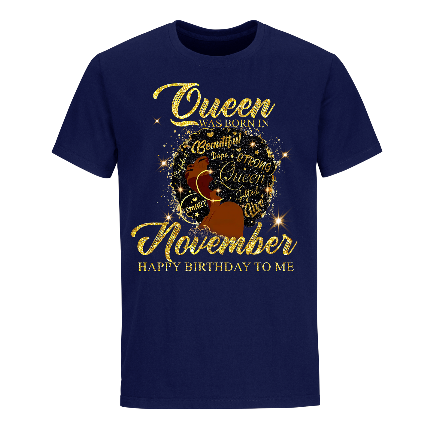 QUEEN WAS BORN SHINE NOVEMBER UNISEX SHIRT