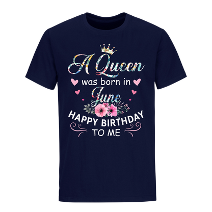 QUEEN BORN JUNE UNISEX SHIRT