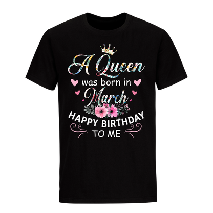 QUEEN BORN MARCH UNISEX SHIRT