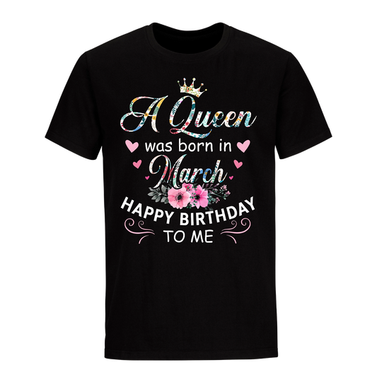 QUEEN BORN MARCH UNISEX SHIRT