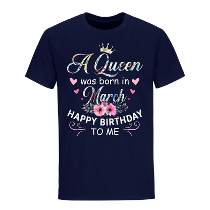 QUEEN BORN MARCH UNISEX SHIRT