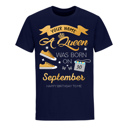 SEPTEMBER PERSONALIZABLE QUEEN IS BORN SHIRT