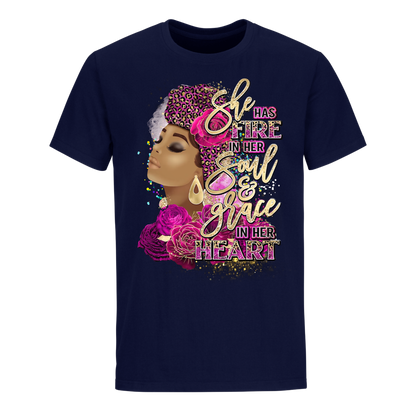 SHE HAS FIRE ONE UNISEX SHIRT