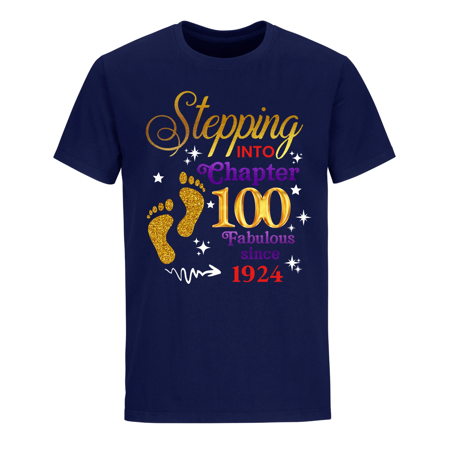 STEPPING INTO MY 100TH 1924 UNISEX SHIRT