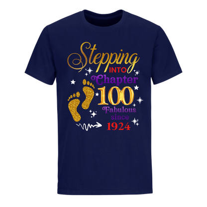 STEPPING INTO MY 100TH 1924 UNISEX SHIRT