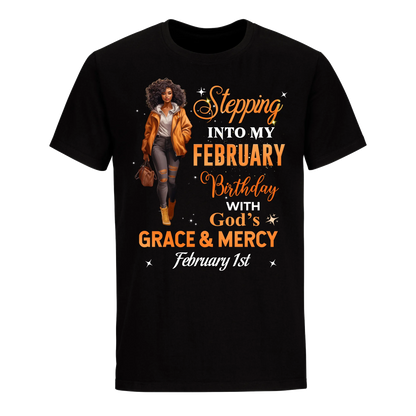 STTEPPING BLESSED 2 FEBRUARY 1ST UNISEX SHIRT