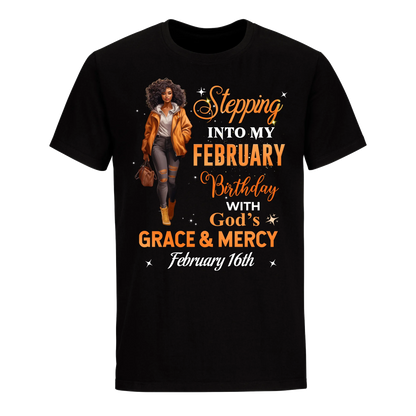 STTEPPING BLESSED 2 FEBRUARY 16TH UNISEX SHIRT