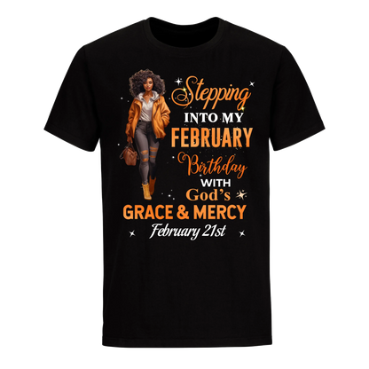 STTEPPING BLESSED 2 FEBRUARY 21ST UNISEX SHIRT