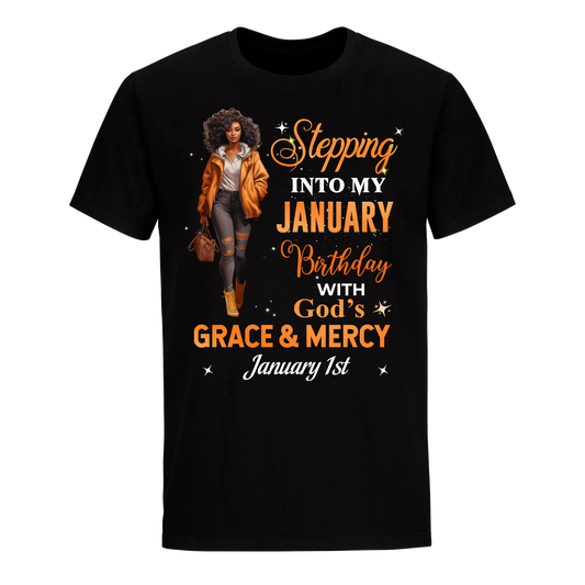 STTEPPING BLESSED 2 JANUARY 1ST UNISEX SHIRT