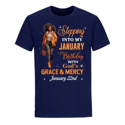 STTEPPING BLESSED 2 JANUARY 22ND UNISEX SHIRT