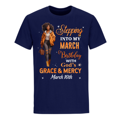 STTEPPING BLESSED 2 MARCH 10TH UNISEX SHIRT