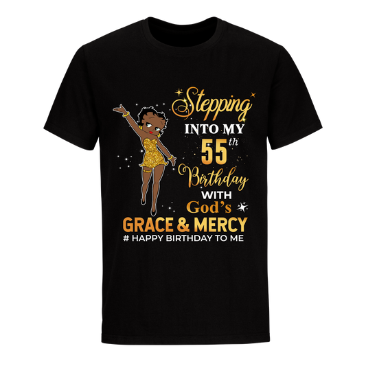 55 STEPPING BLESSED B.B 2 GOLD UNISEX SHIRT