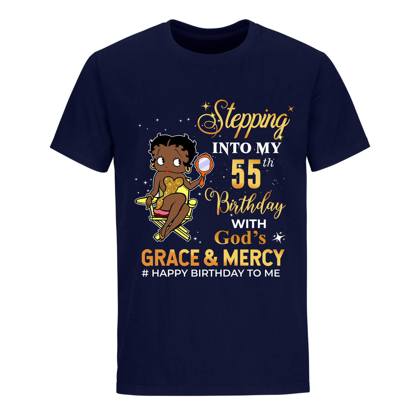 55 STEPPING BLESSED B.B 3 GOLD UNISEX SHIRT