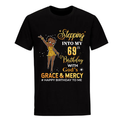 69 STEPPING BLESSED B.B 2 GOLD UNISEX SHIRT