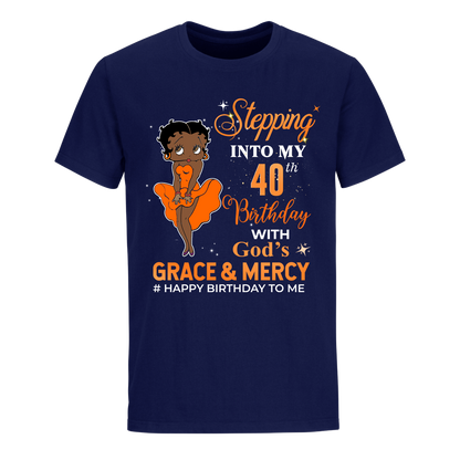 40 STEPPING BLESSED B.B 4 ORANGE UNISEX SHIRT