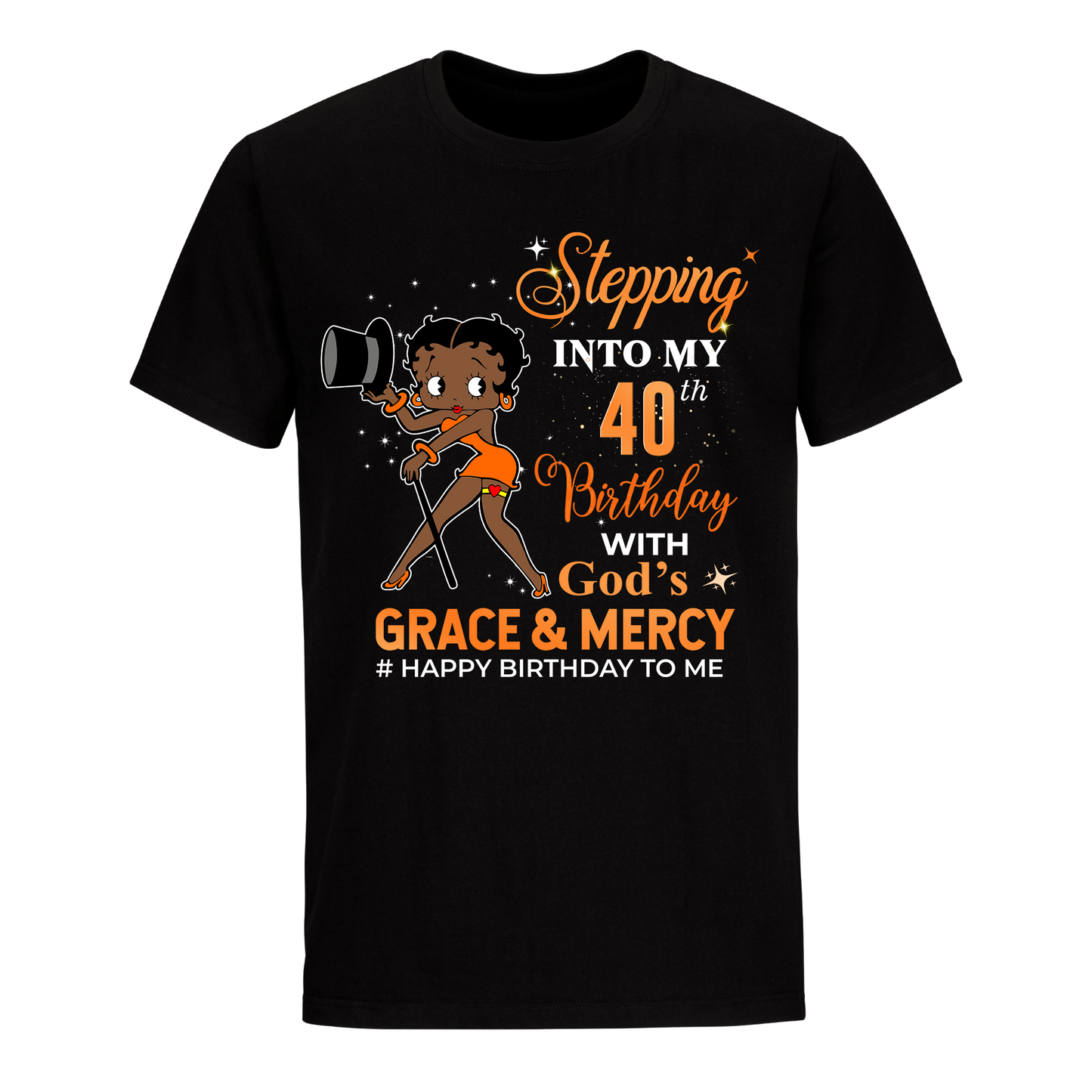 40 STEPPING BLESSED B.B 5 ORANGE UNISEX SHIRT