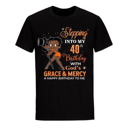 40 STEPPING BLESSED B.B 5 ORANGE UNISEX SHIRT