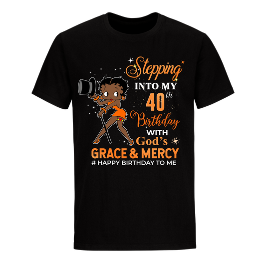 40 STEPPING BLESSED B.B 5 ORANGE UNISEX SHIRT