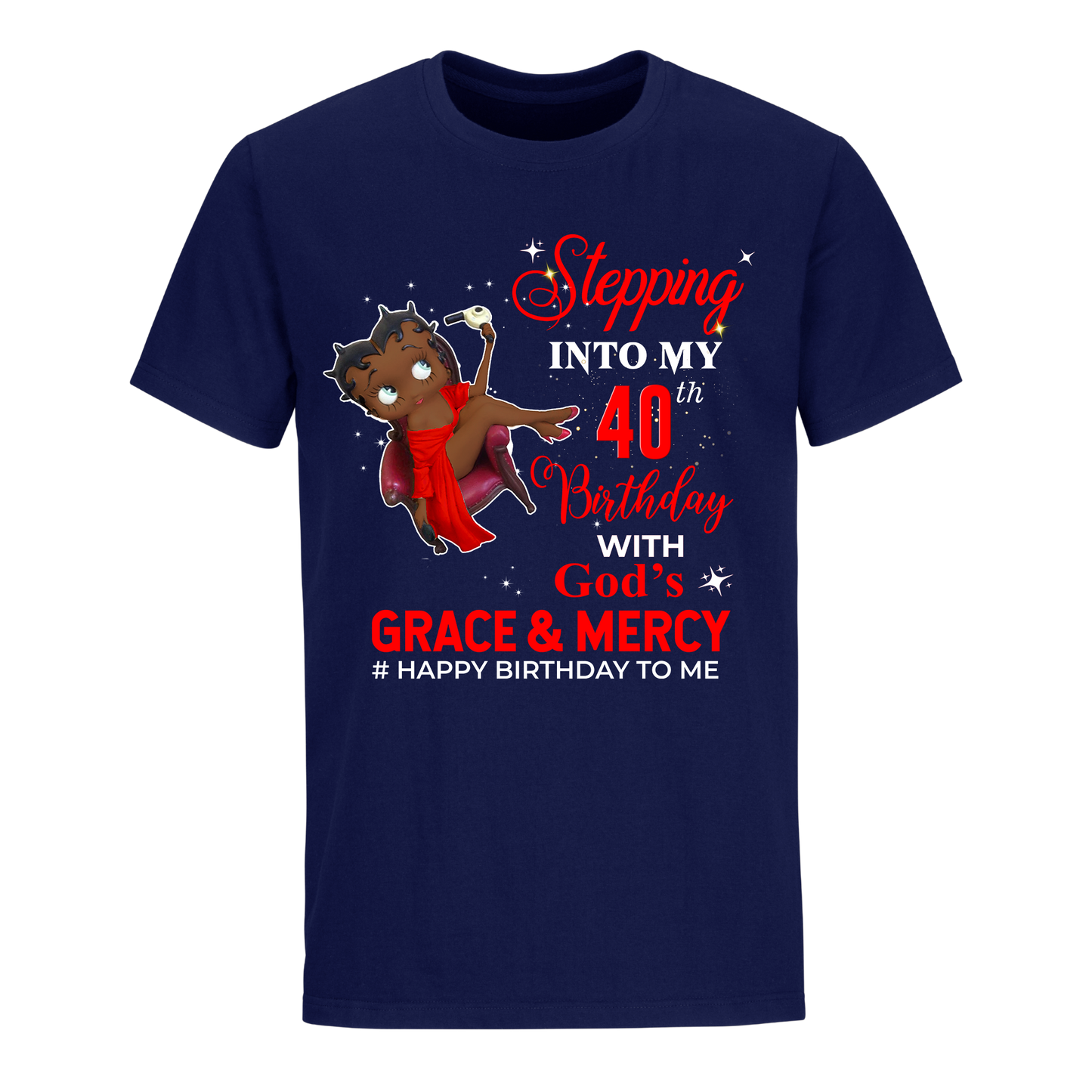 40 STEPPING BLESSED B.B 1 RED UNISEX SHIRT