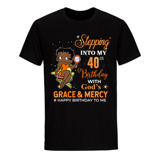 40 STEPPING BLESSED B.B 3 ORANGE UNISEX SHIRT