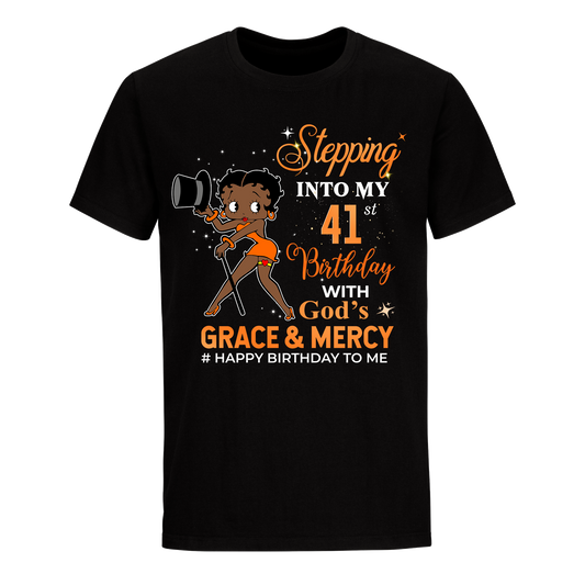 41 STEPPING BLESSED B.B 5 ORANGE UNISEX SHIRT