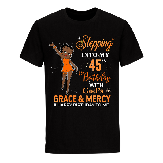 45 STEPPING BLESSED B.B 2 ORANGE UNISEX SHIRT