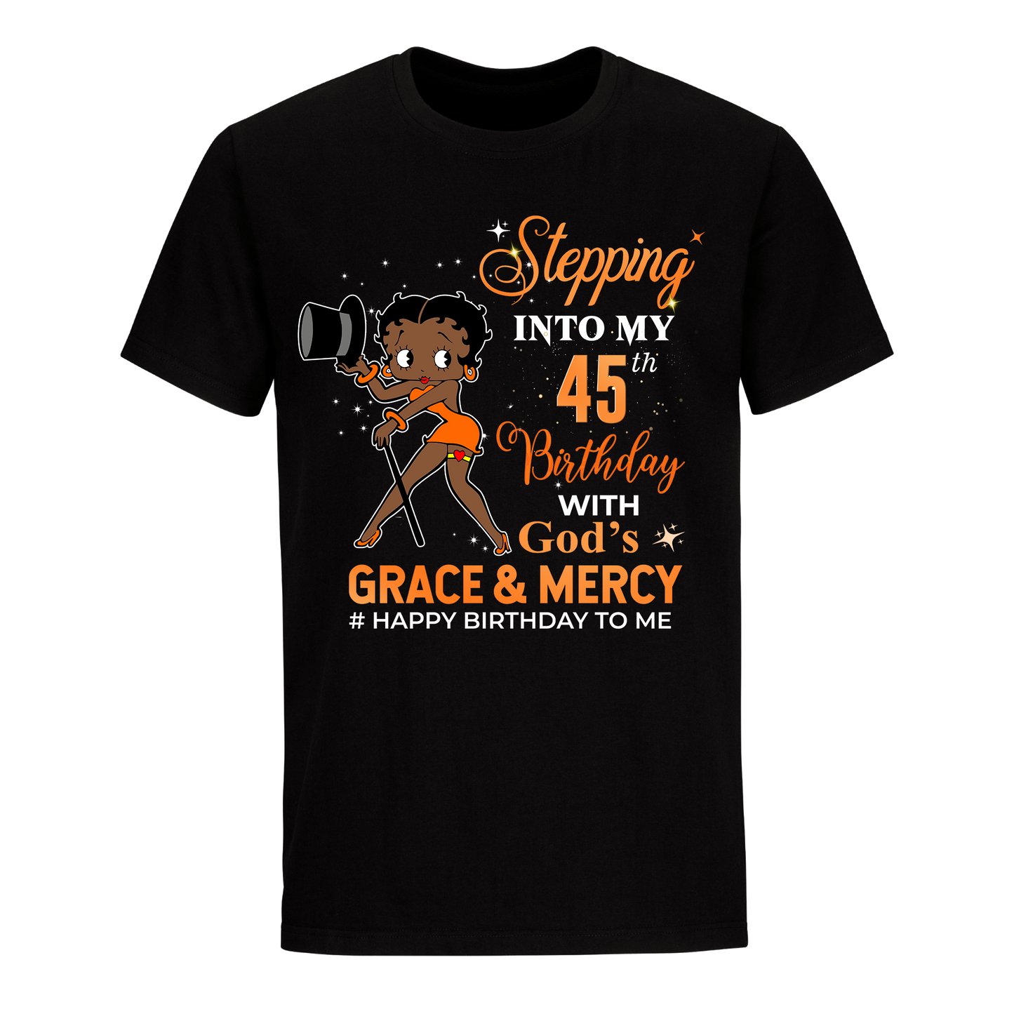 45 STEPPING BLESSED B.B 5 ORANGE UNISEX SHIRT