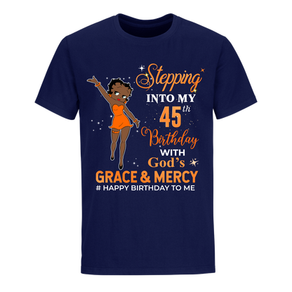 45 STEPPING BLESSED B.B 2 ORANGE UNISEX SHIRT