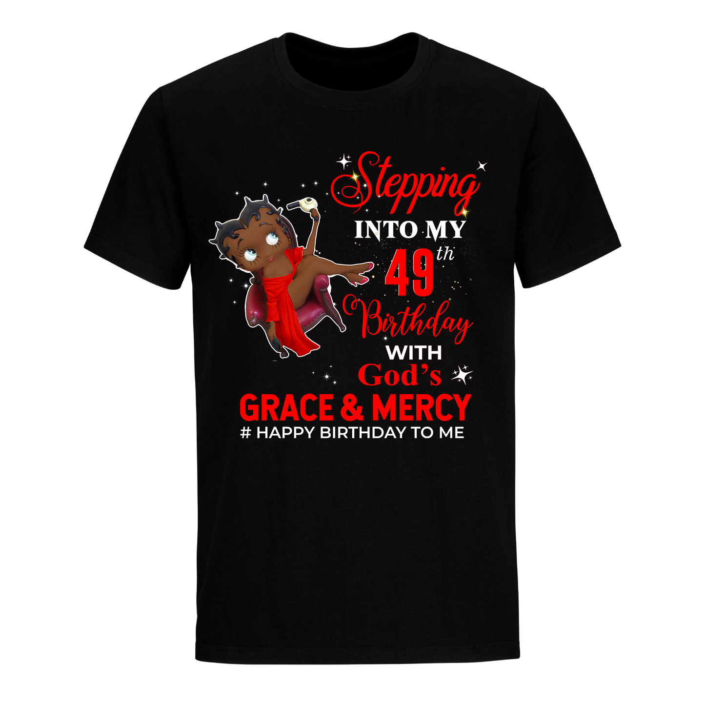 49 STEPPING BLESSED B.B 1 RED UNISEX SHIRT