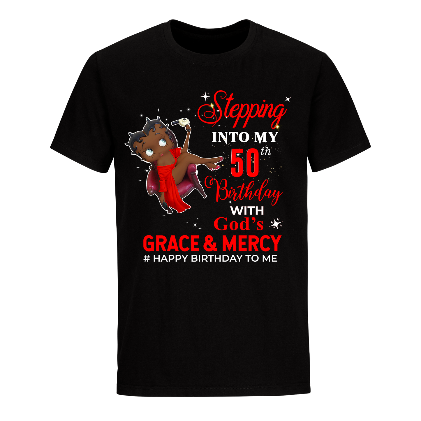 50 STEPPING BLESSED B.B 1 RED UNISEX SHIRT