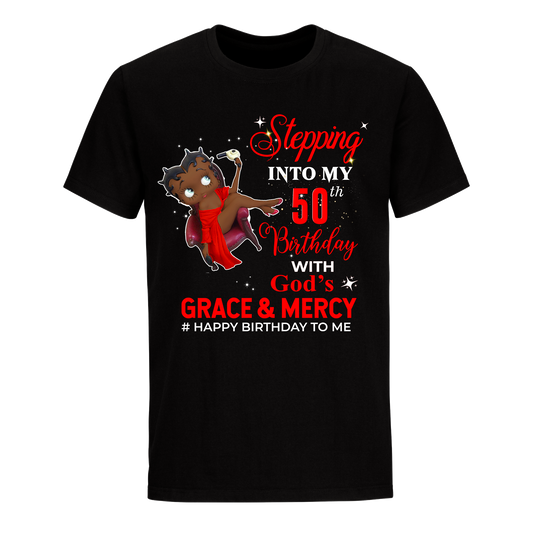 50 STEPPING BLESSED B.B 1 RED UNISEX SHIRT