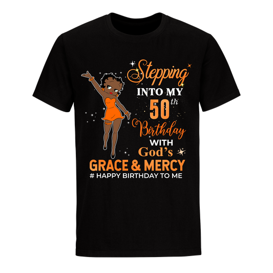 50 STEPPING BLESSED B.B 2 ORANGE UNISEX SHIRT