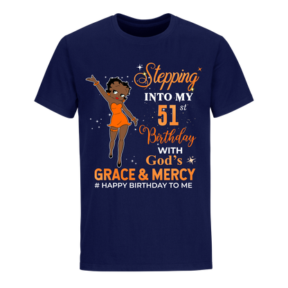 51 STEPPING BLESSED B.B 2 ORANGE UNISEX SHIRT