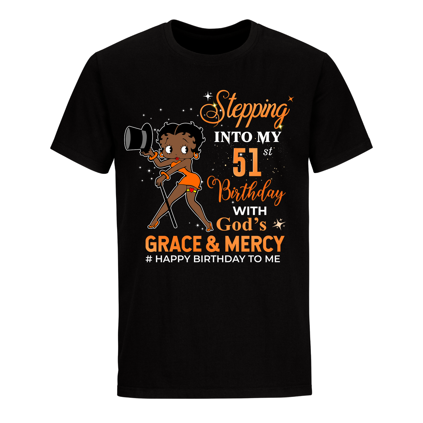 51 STEPPING BLESSED B.B 5 ORANGE UNISEX SHIRT